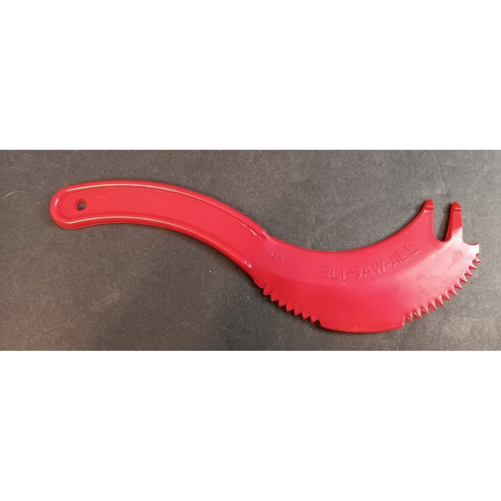 Tupperware Sli Saw All Red Plastic Kitchen Gadget, Slicer, Scraper, Peeler, Vtg.